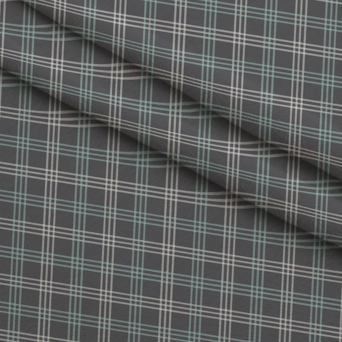 Seafoam Gingham Pattern 13 Minky Fabric