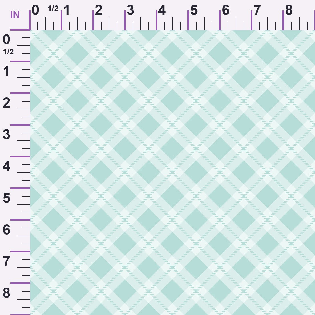 Seafoam Gingham Pattern 14 Minky Fabric