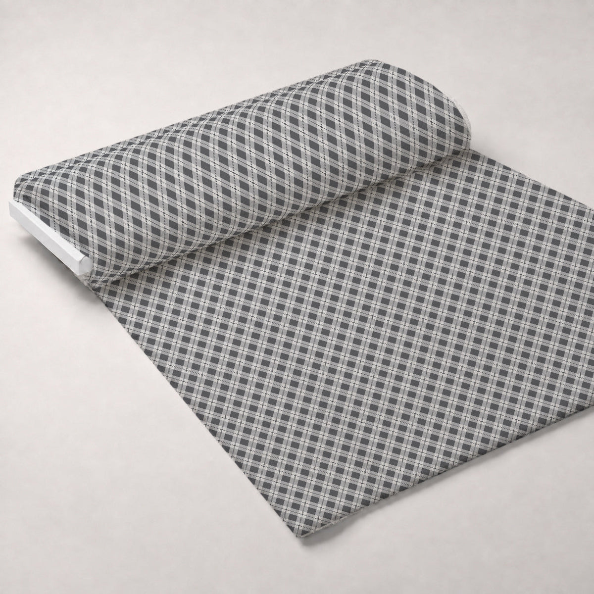 Seafoam Gingham Pattern 15 Minky Fabric