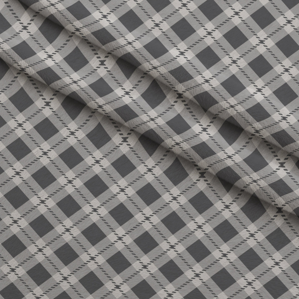 Seafoam Gingham Pattern 15 Minky Fabric