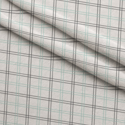 Seafoam Gingham Pattern 16 Minky Fabric