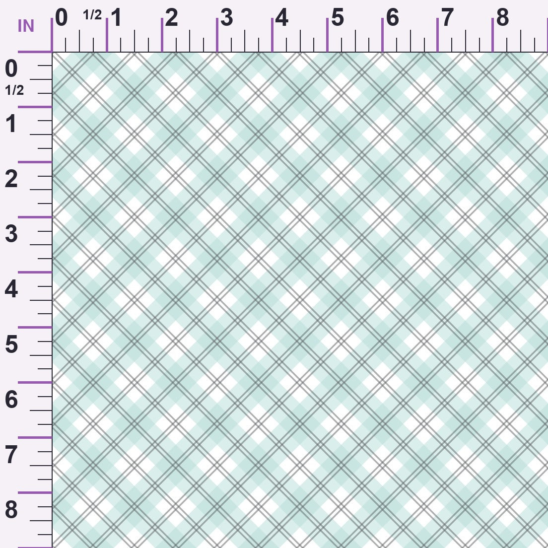 Seafoam Gingham Pattern 17 Minky Fabric