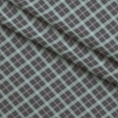 Seafoam Gingham Pattern 18 Minky Fabric