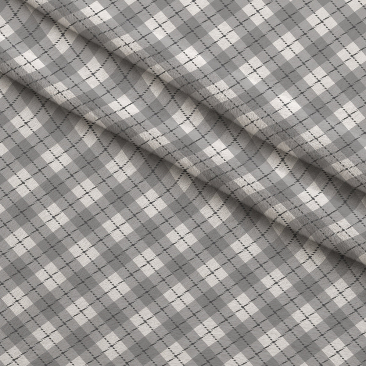 Seafoam Gingham Pattern 19 Minky Fabric