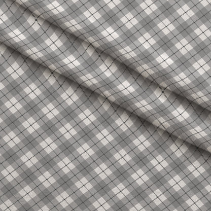 Seafoam Gingham Pattern 19 Minky Fabric
