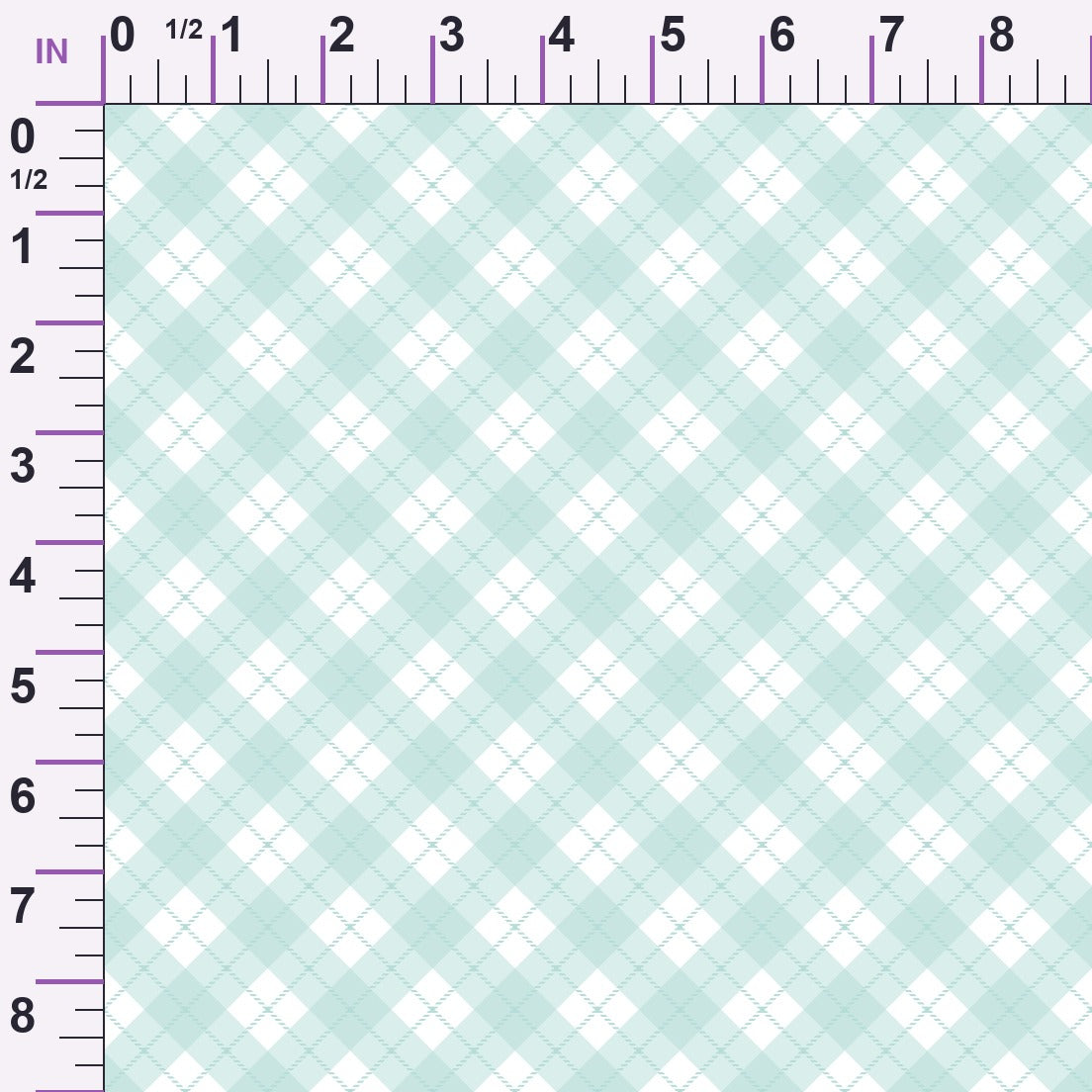 Seafoam Gingham Pattern 20 Minky Fabric