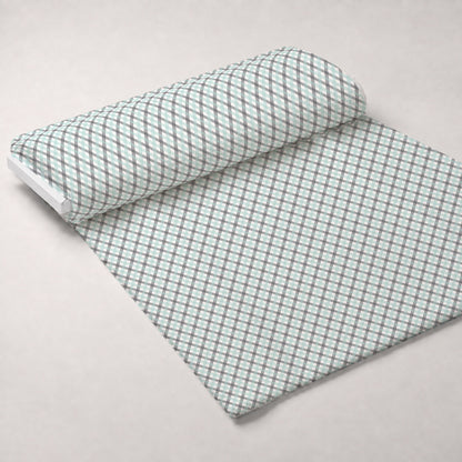 Seafoam Gingham Pattern 3 Minky Fabric