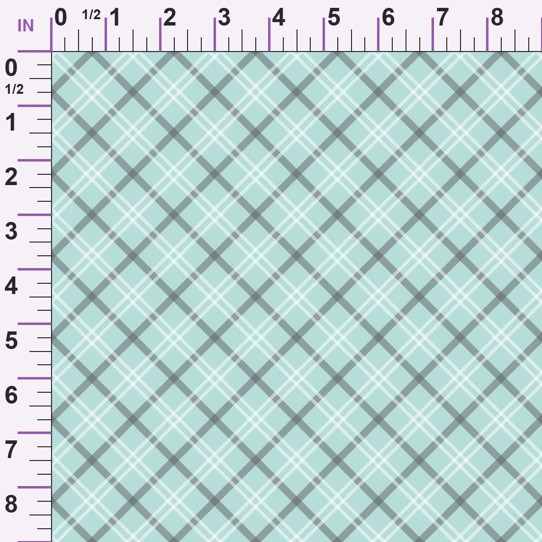 Seafoam Gingham Pattern 4 Minky Fabric
