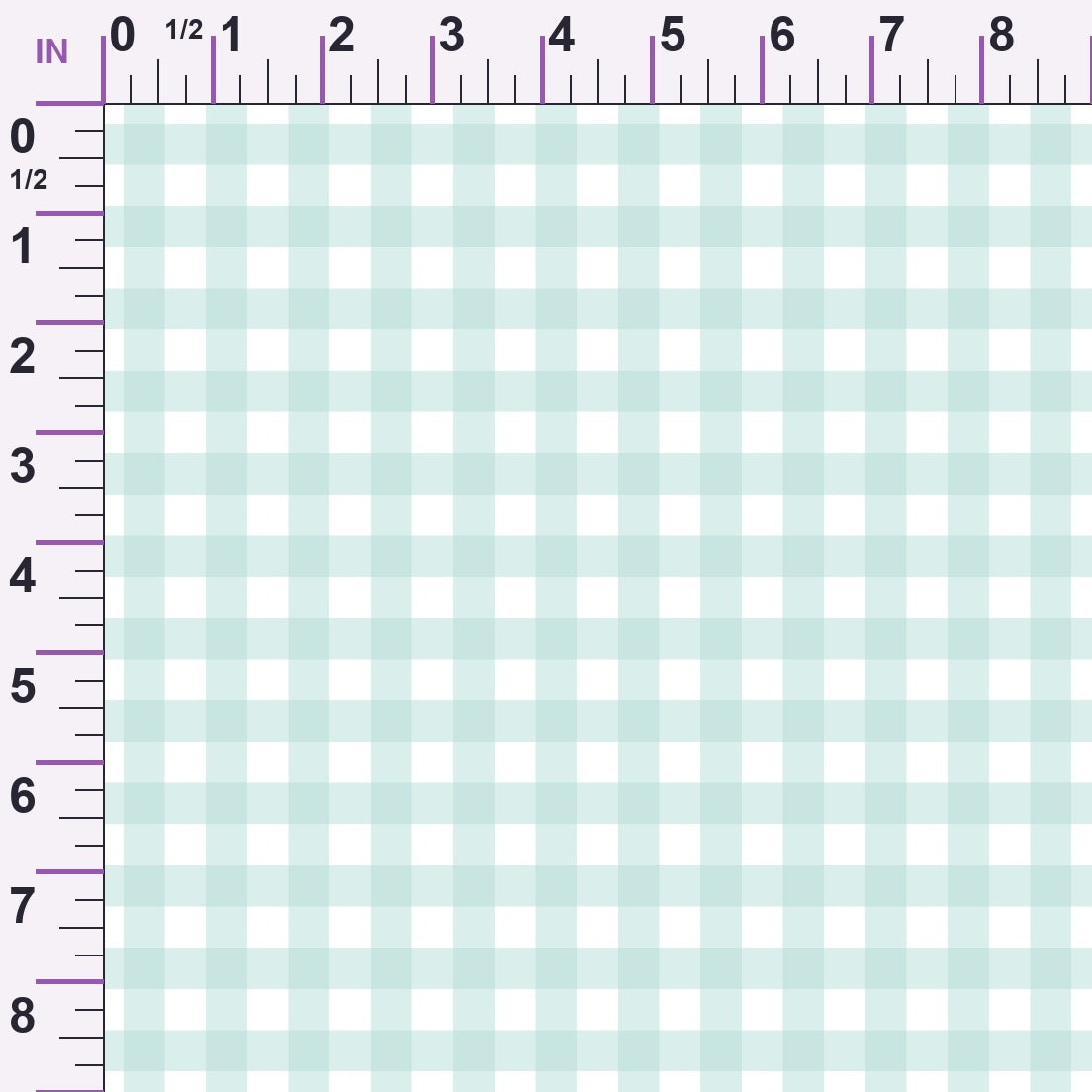 Seafoam Gingham Pattern 6 Minky Fabric