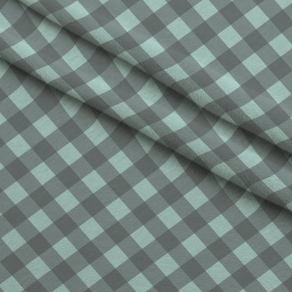 Seafoam Gingham Pattern 7 Minky Fabric
