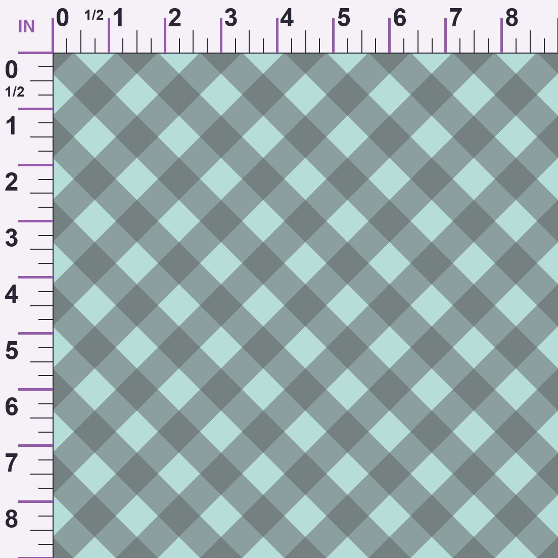 Seafoam Gingham Pattern 7 Minky Fabric