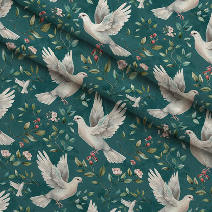 Seafoam Scrollwork Pattern 1 Minky Fabric
