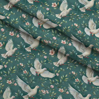 Seafoam Scrollwork Pattern 2 Minky Fabric