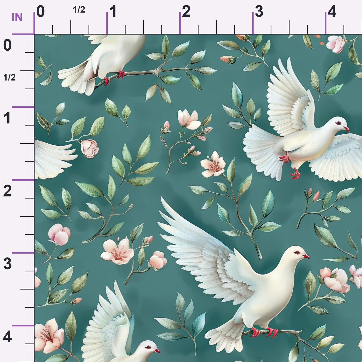 Seafoam Scrollwork Pattern 2 Minky Fabric