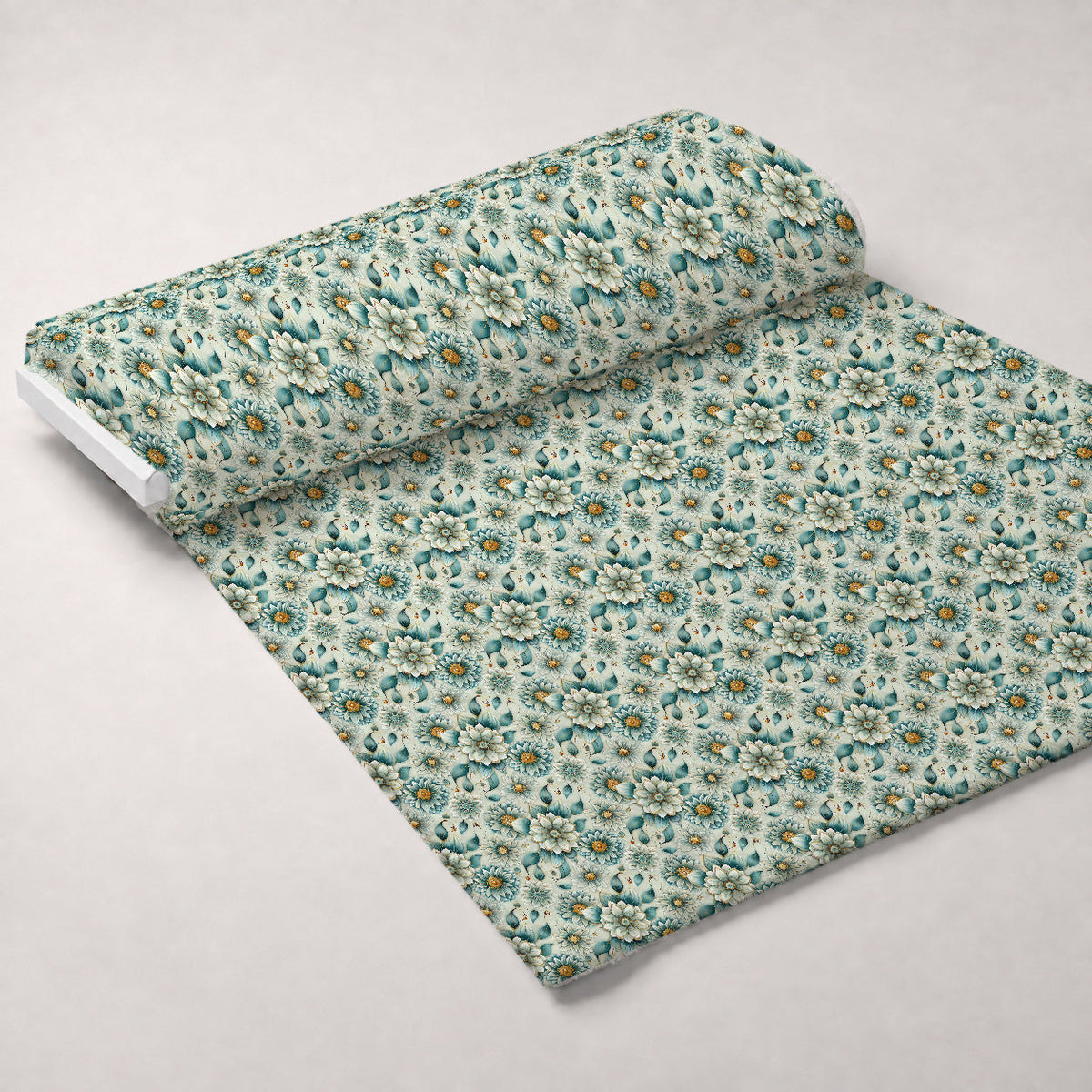 Seafoam Scrollwork Pattern 5 Minky Fabric