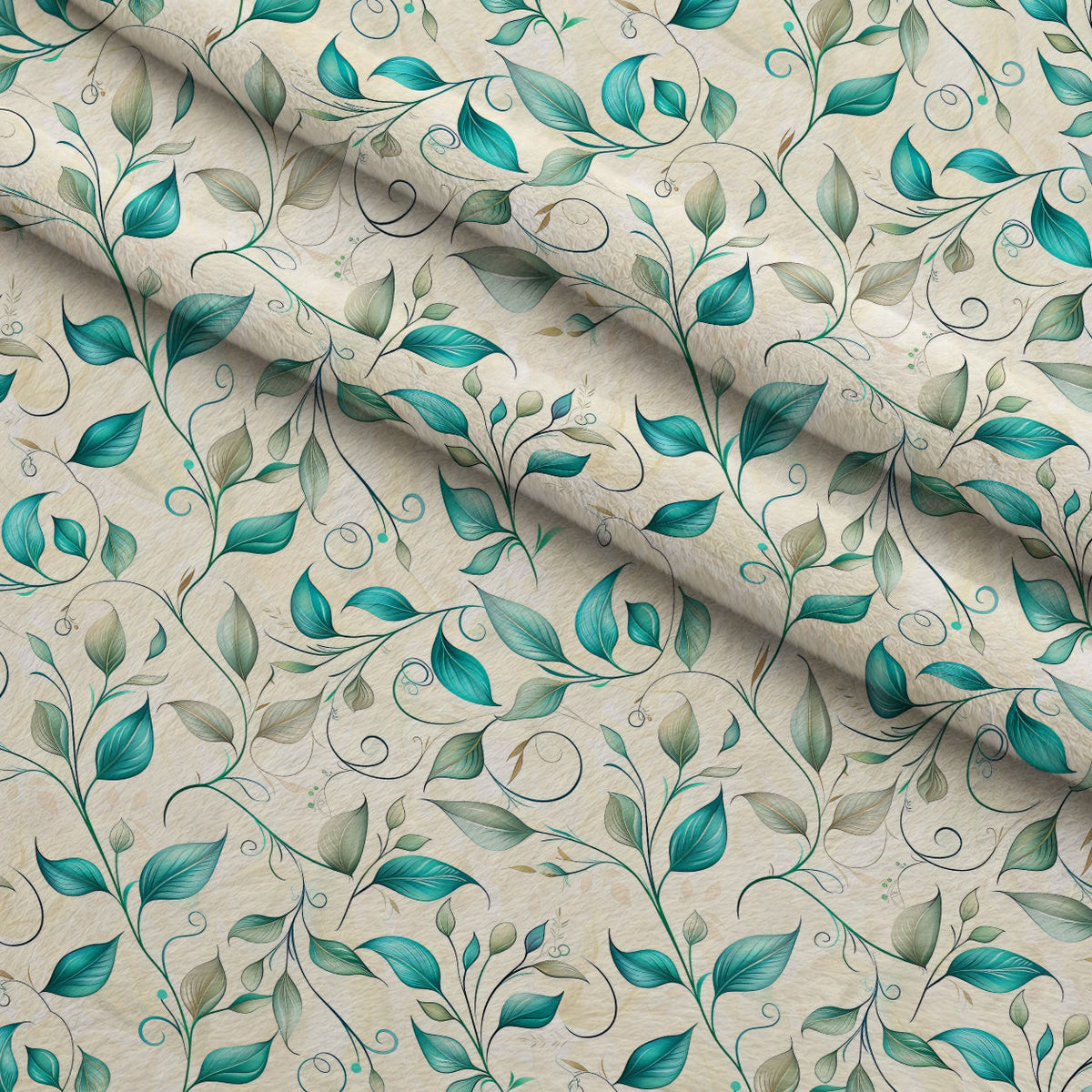 Seafoam Scrollwork Pattern 6 Minky Fabric