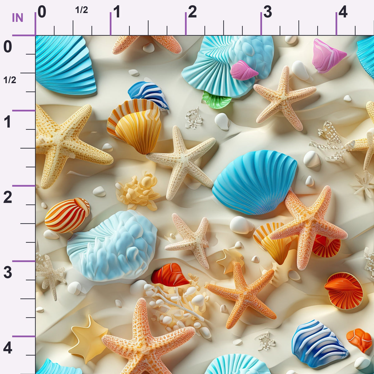 Seashell Shores Pattern 7 Minky Fabric