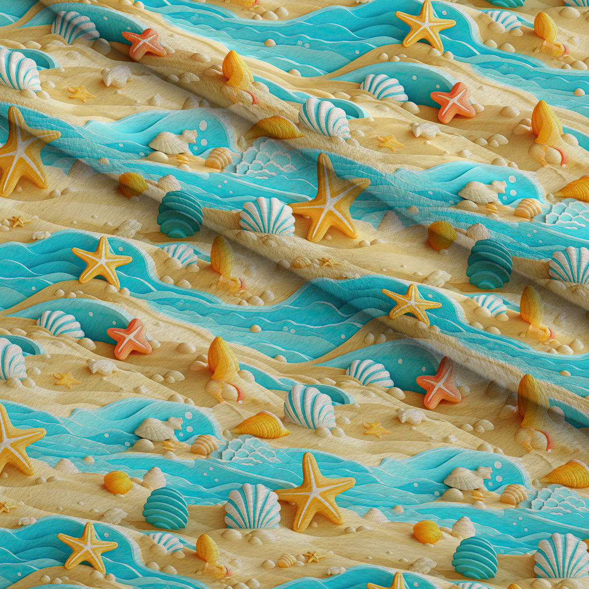 Seashell Shores Pattern 8 Minky Fabric