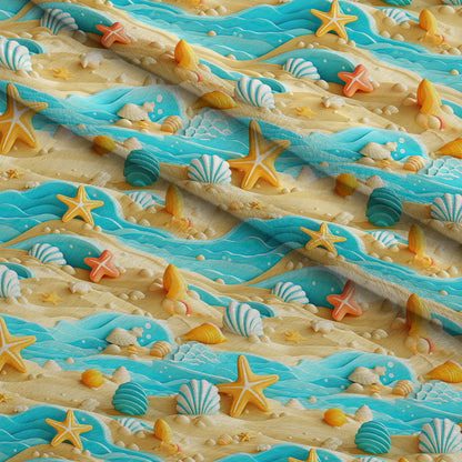 Seashell Shores Pattern 8 Minky Fabric