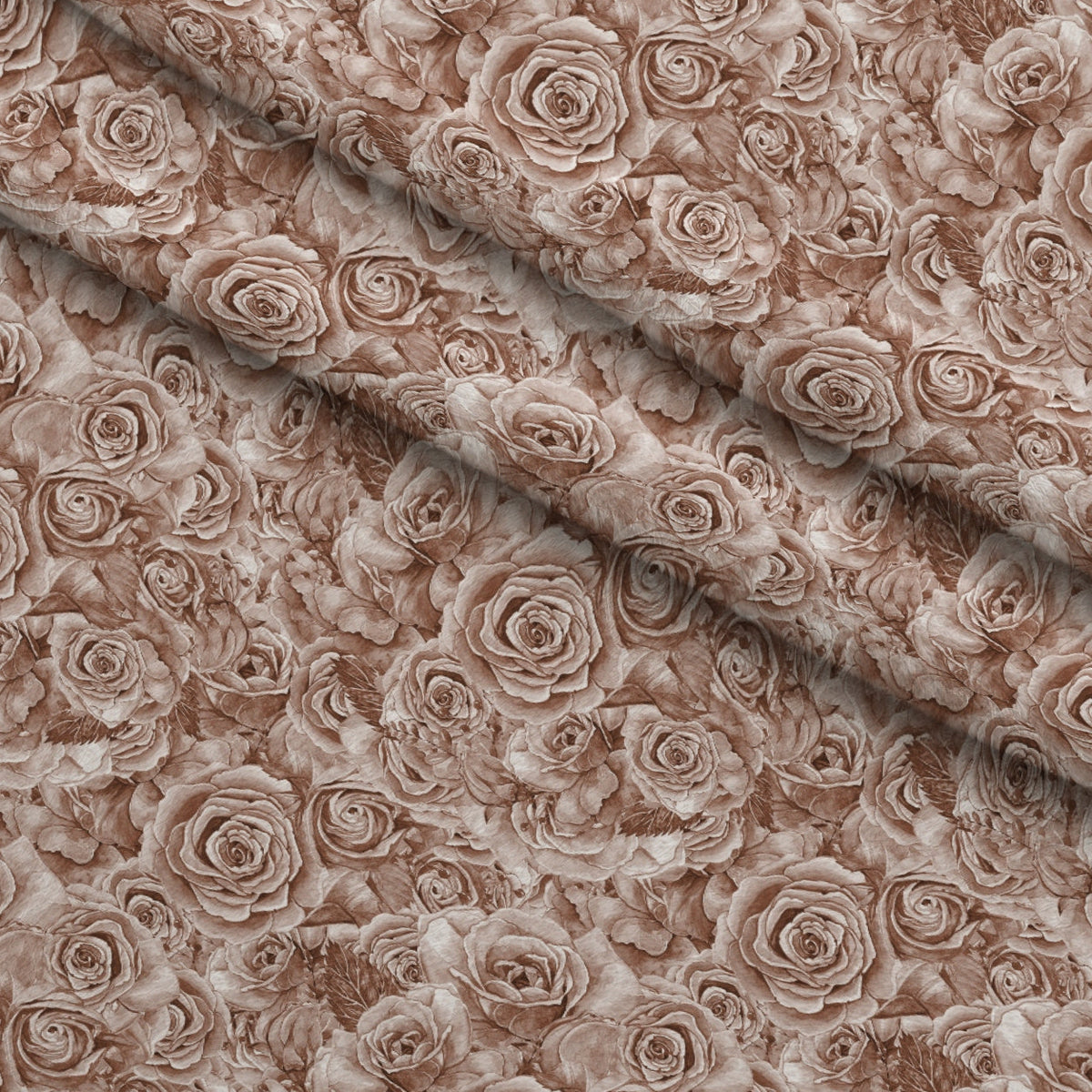 Sepia Blooms Pattern 1 Minky Fabric