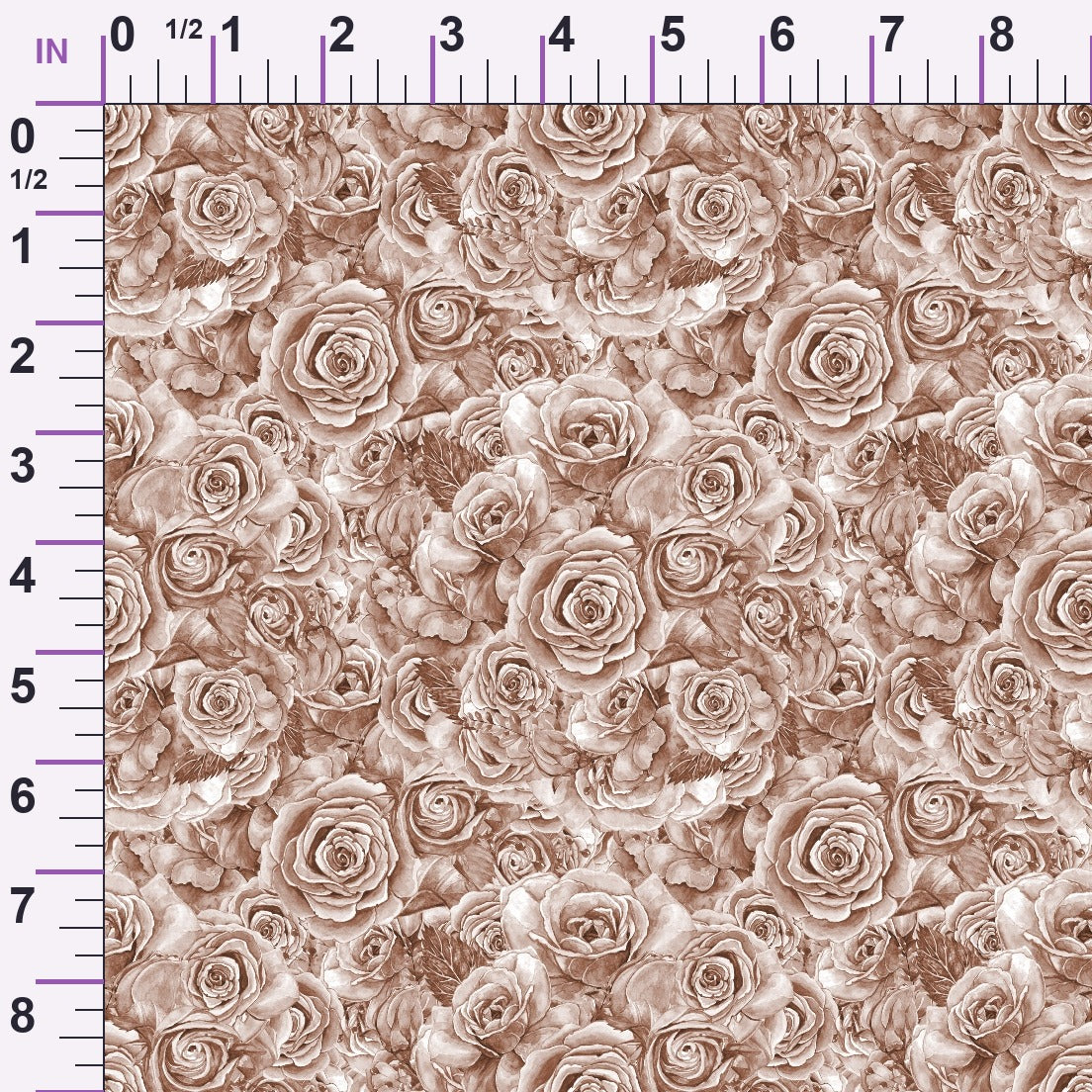 Sepia Blooms Pattern 1 Minky Fabric