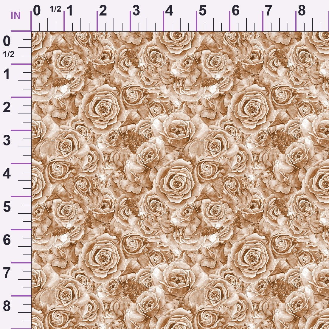 Sepia Blooms Pattern 10 Minky Fabric