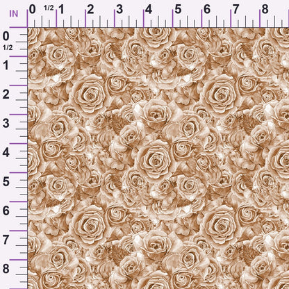 Sepia Blooms Pattern 10 Minky Fabric