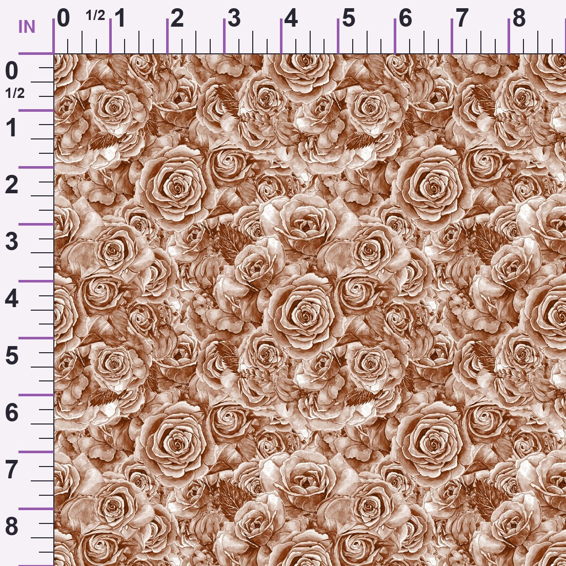 Sepia Blooms Pattern 11 Minky Fabric