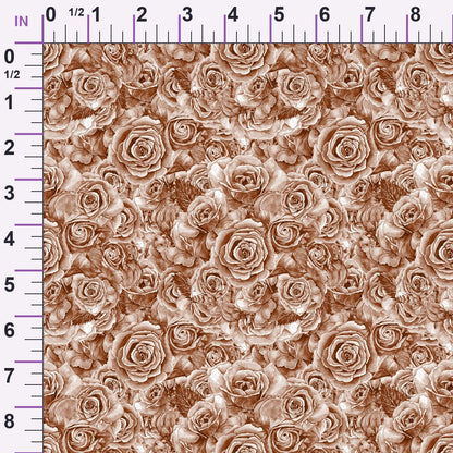 Sepia Blooms Pattern 11 Minky Fabric