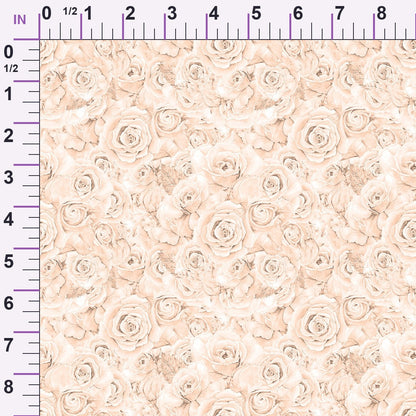Sepia Blooms Pattern 16 Minky Fabric