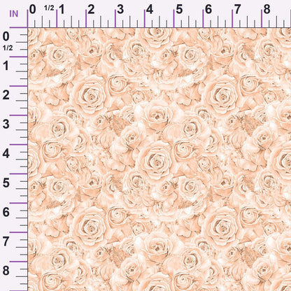 Sepia Blooms Pattern 17 Minky Fabric