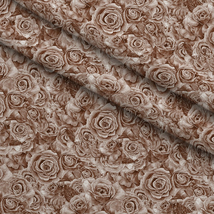 Sepia Blooms Pattern 2 Minky Fabric