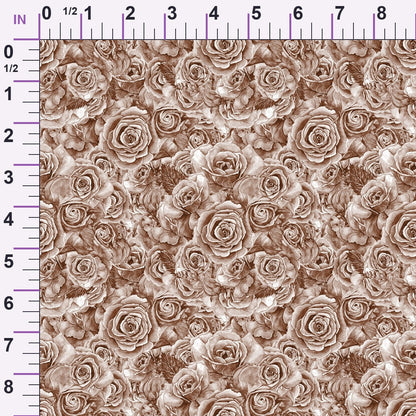 Sepia Blooms Pattern 2 Minky Fabric