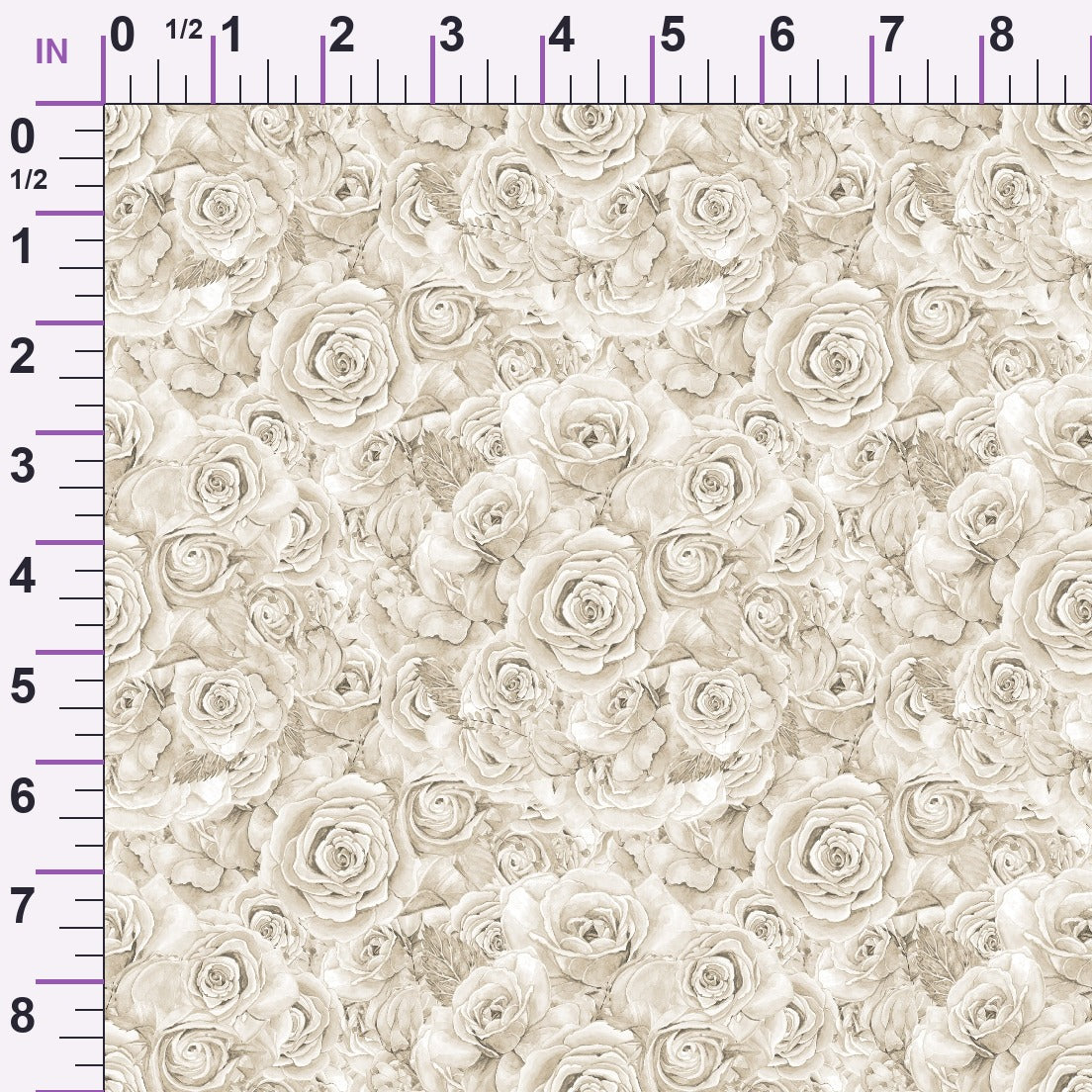 Sepia Blooms Pattern 6 Minky Fabric