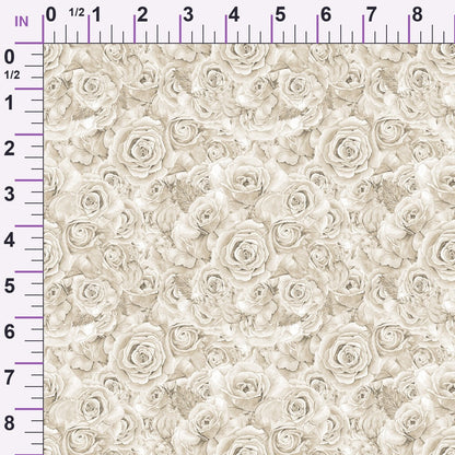 Sepia Blooms Pattern 6 Minky Fabric
