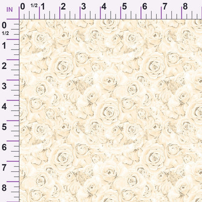 Sepia Blooms Pattern 7 Minky Fabric