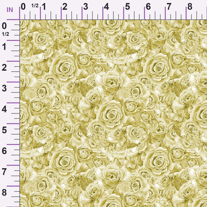 Sepia Blooms Pattern 77 Minky Fabric