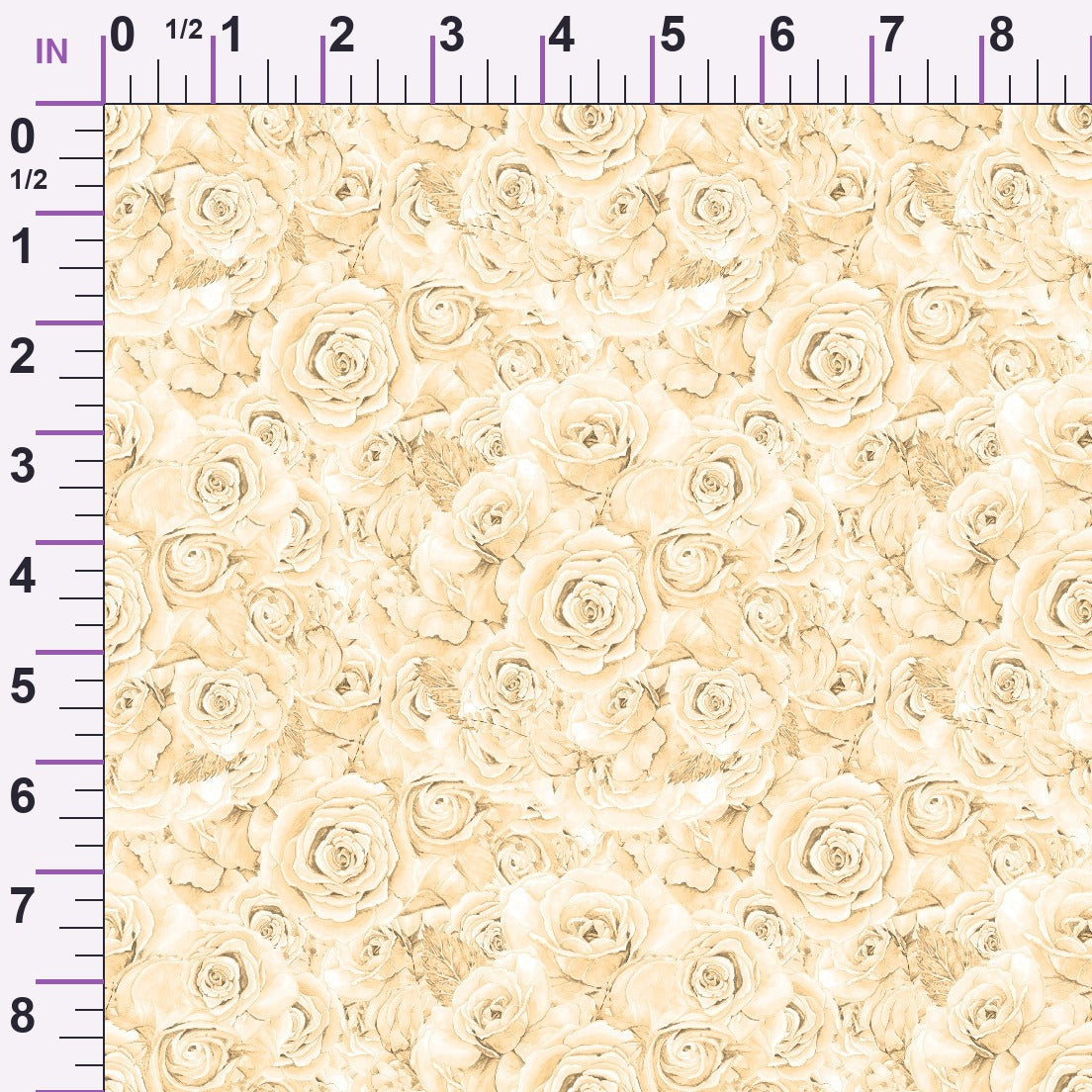 Sepia Blooms Pattern 8 Minky Fabric