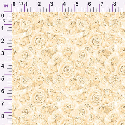 Sepia Blooms Pattern 8 Minky Fabric