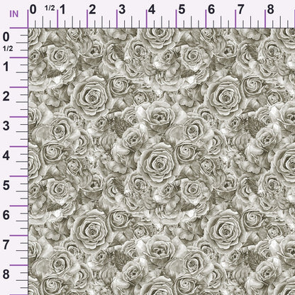 Sepia Blooms Pattern 86 Minky Fabric