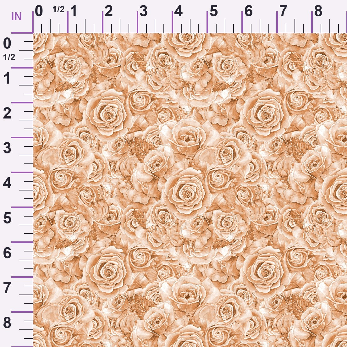 Sepia Blooms Pattern 9 Minky Fabric