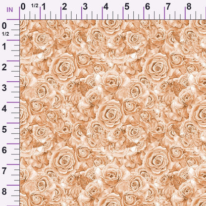 Sepia Blooms Pattern 9 Minky Fabric