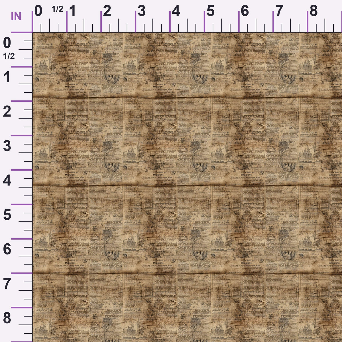 Sepia Press Pattern 5 Minky Fabric
