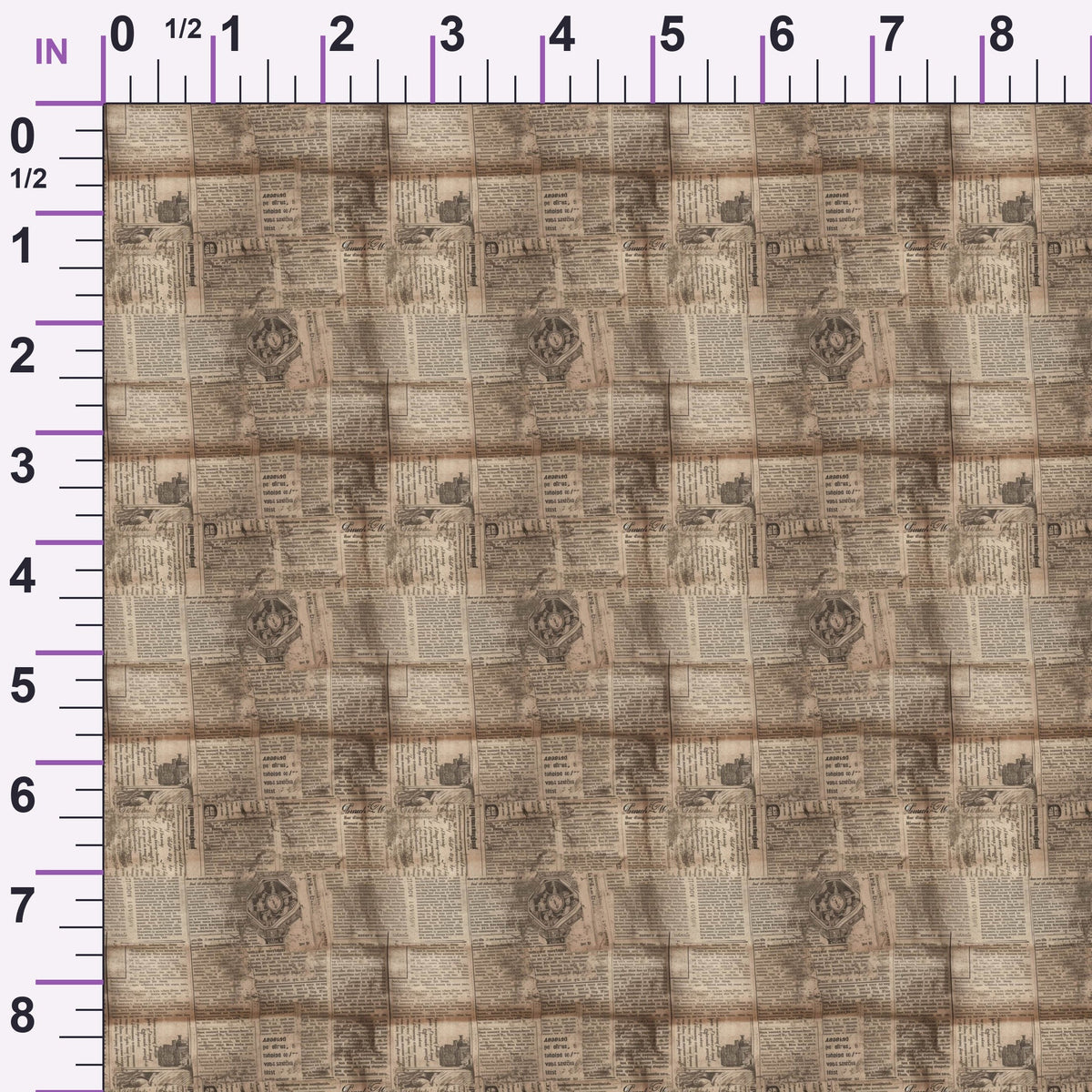 Sepia Press Pattern 7 Minky Fabric