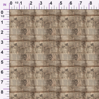 Sepia Press Pattern 7 Minky Fabric