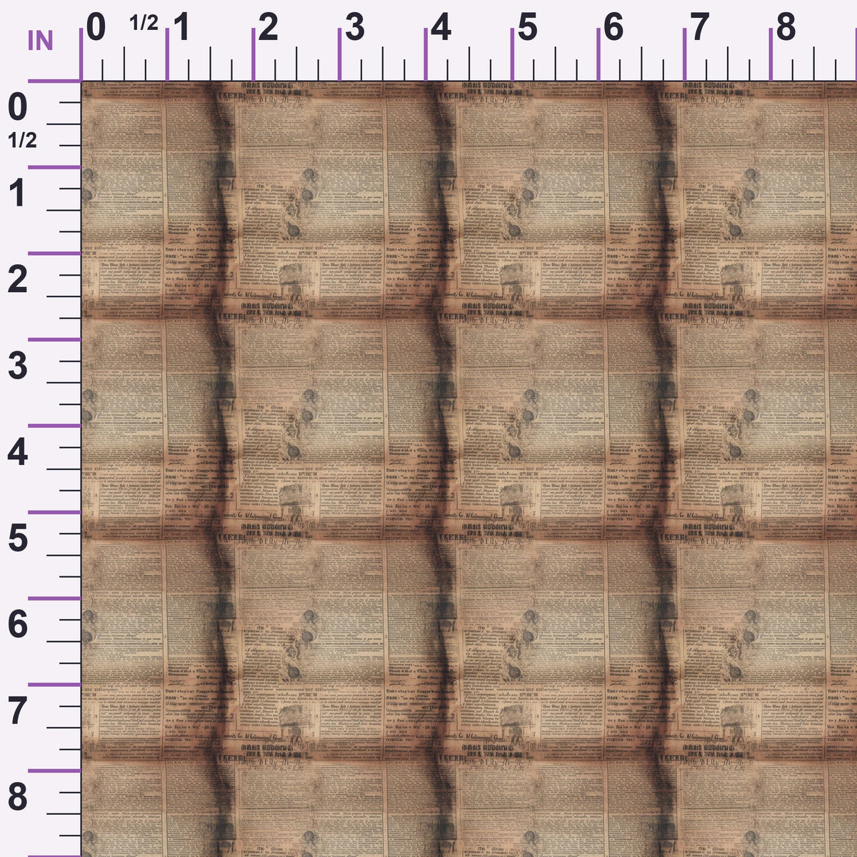 Sepia Press Pattern 9 Minky Fabric