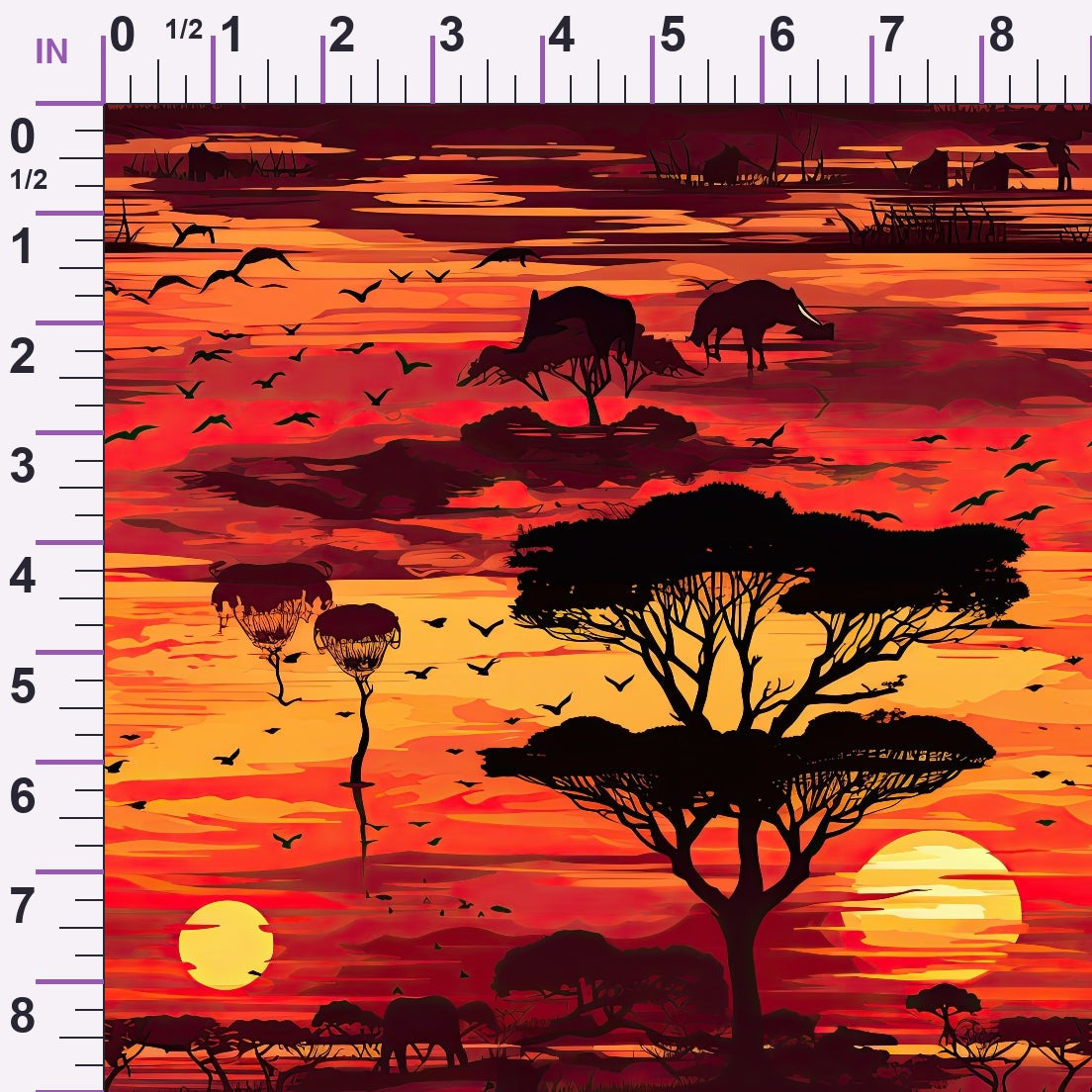 Serengeti Dusk Pattern 3 Minky Fabric