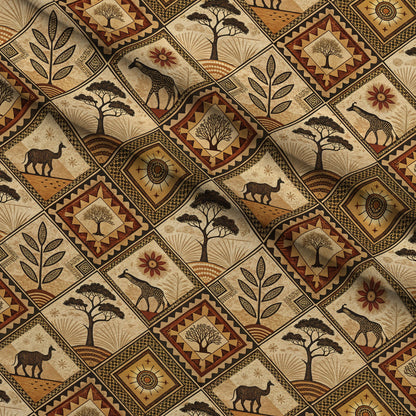 Serengeti Patchwork Pattern 1 Minky Fabric