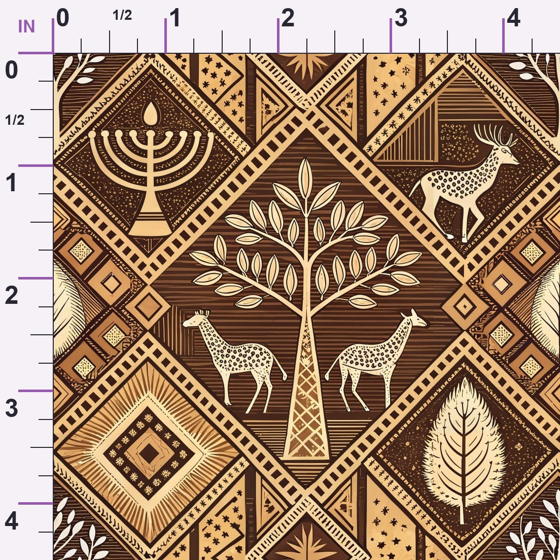 Serengeti Patchwork Pattern 10 Minky Fabric