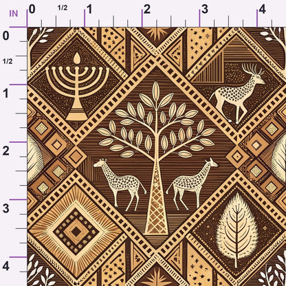 Serengeti Patchwork Pattern 10 Minky Fabric